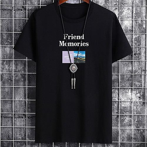 

Men's Unisex Tee T shirt Hot Stamping Scenery Graphic Prints Letter Plus Size Zero two Print Short Sleeve Casual Tops Cotton Basic Designer Big and Tall White Black Gray