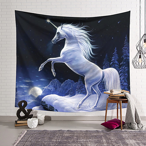

Unicorn Wall Tapestry Art Decor Blanket Curtain Hanging Home Bedroom Living Room Decoration Polyester