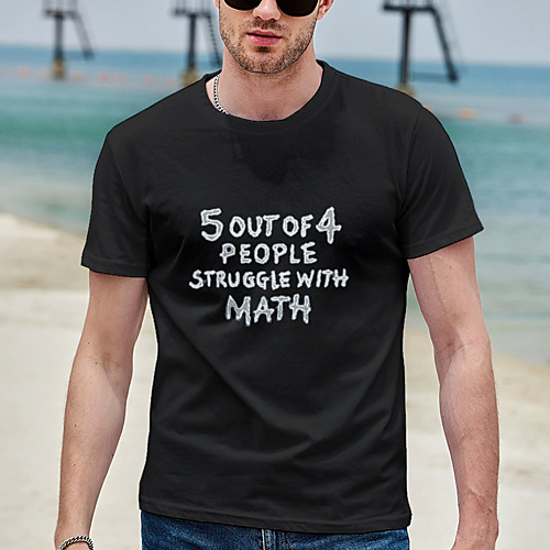 

Men's Tee T shirt Hot Stamping Graphic Prints Letter Plus Size Print Short Sleeve Casual Tops Cotton Basic Designer Big and Tall Black / Summer