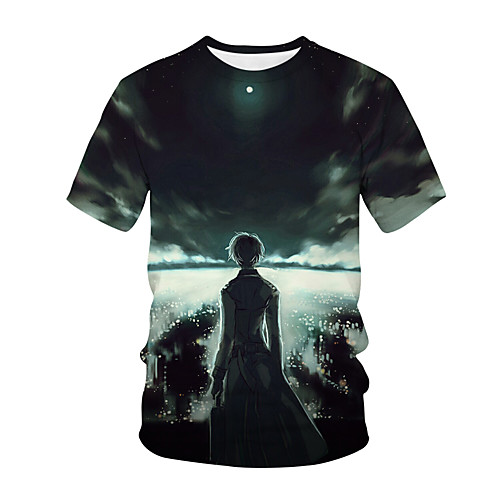 

Inspired by Tokyo Ghoul Cosplay Anime Cartoon 100% Polyester 3D Harajuku Graphic Kawaii T-shirt For Women's / Men's