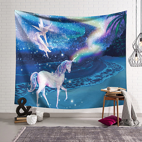 

Unicorn Wall Tapestry Art Decor Blanket Curtain Hanging Home Bedroom Living Room Decoration Polyester