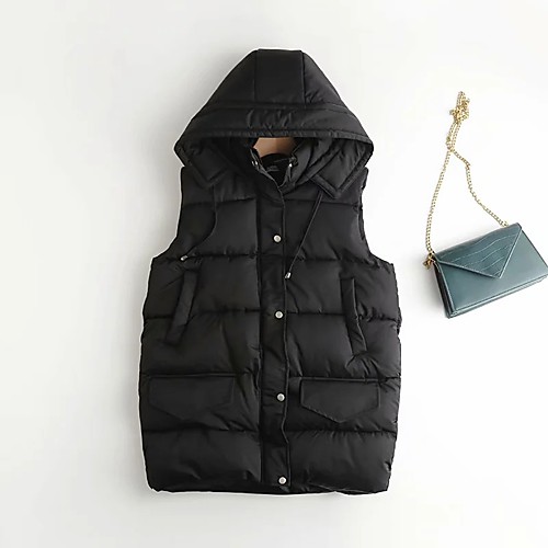 

Women's Coat Daily Wear Spring Summer Regular Coat Regular Fit Casual Jacket Solid Color Zipper White Black