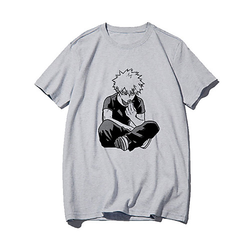 

Inspired by My Hero Academia / Boku No Hero Cosplay Anime Cartoon Polyester / Cotton Blend Print Harajuku Graphic Kawaii T-shirt For Women's / Men's