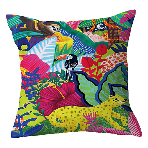 

Tropical Animal Double Side Cushion Cover 1PC Soft Decorative Square Throw Pillow Cover Cushion Case Pillowcase for Sofa Bedroom Livingroom Outdoor Superior Quality Machine Washable Outdoor Cushion for Sofa Couch Bed Chair