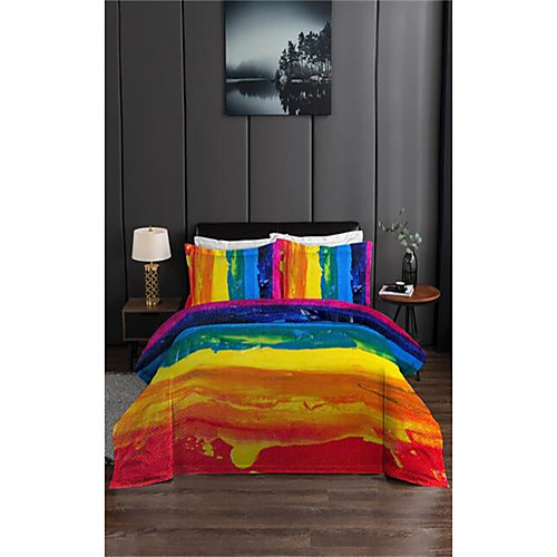 

3-Piece Duvet Cover Set Hotel Bedding Sets Comforter Cover with Soft Lightweight Microfiber Include 1 Duvet Cover 2 Pillowcases for Double/Queen/King(1 Pillowcase for Twin/Single)