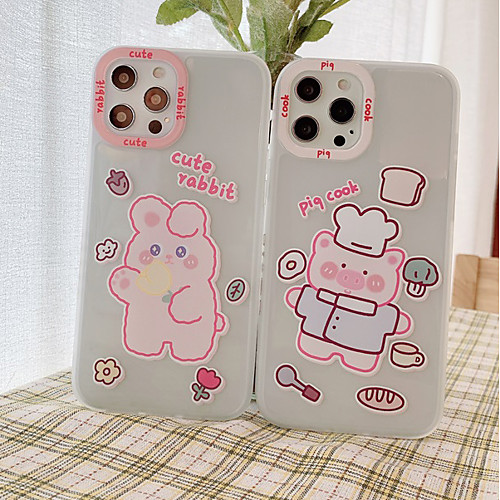 

Phone Case For Apple Back Cover iPhone 12 Pro Max 11 SE 2020 X XR XS Max 8 7 Shockproof Dustproof Transparent Animal TPU