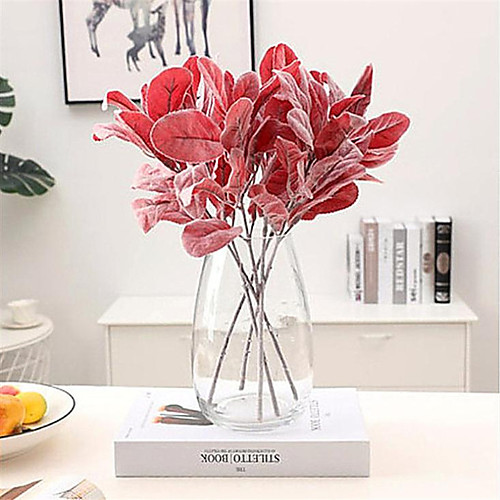 

Imitation Flower Design With Grass Flocking Rabbit Leaves 37cm
