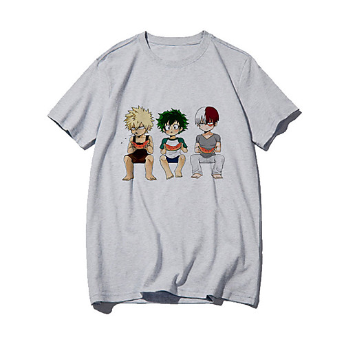 

Inspired by My Hero Academia / Boku No Hero Cosplay Anime Cartoon Polyester / Cotton Blend Print Harajuku Graphic Kawaii T-shirt For Women's / Men's