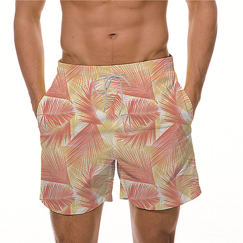 

Men's Designer Casual / Sporty Big and Tall Quick Dry Breathable Soft Holiday Beach Swimming Pool Shorts Bermuda shorts Swim Trucks Pants Graphic Prints Feather Short Drawstring Elastic Drawstring