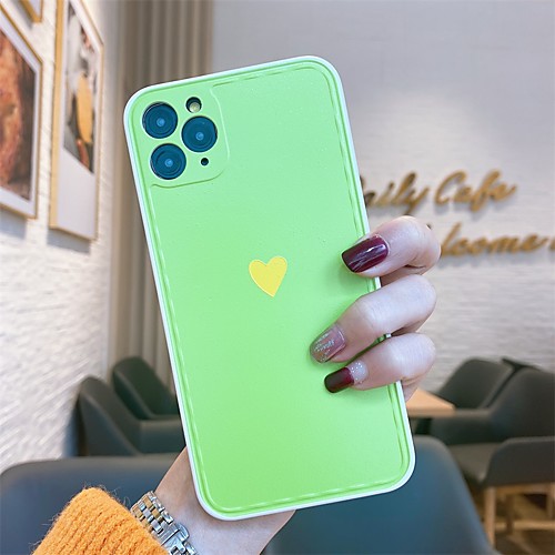 

Phone Case For Apple Back Cover iPhone 12 Pro Max 11 X XR XS Max Shockproof Dustproof Heart Solid Colored TPU