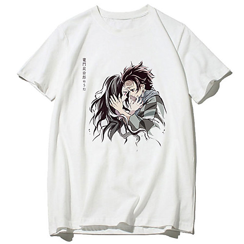 

Inspired by Demon Slayer: Kimetsu no Yaiba Cosplay Anime Cartoon Polyester / Cotton Blend Print Harajuku Graphic Kawaii T-shirt For Women's / Men's