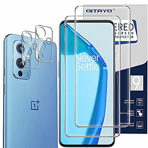 

Phone Screen Protector For One Plus OnePlus 9 OnePlus 9 Pro OnePlus 9R Tempered Glass 2 pcs High Definition (HD) Scratch Proof Front & Camera Lens Protector Phone Accessory