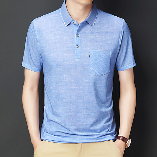 

Men's Golf Shirt Tennis Shirt Solid Colored Short Sleeve Casual Tops Simple Blue Blushing Pink Gray