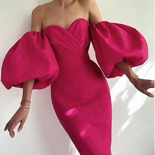 

Women's Sheath Dress Midi Dress White Black Rose Red Sleeveless Print Spring Summer Casual / Daily Slim 2021 S M L XL