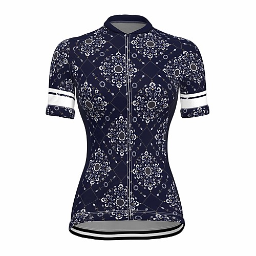 

21Grams Women's Short Sleeve Cycling Jersey Summer Spandex Black Bike Top Mountain Bike MTB Road Bike Cycling Sports Clothing Apparel / Stretchy / Athleisure