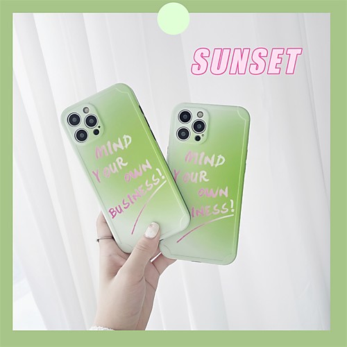 

Phone Case For Apple Back Cover iPhone 12 Pro Max 11 SE 2020 X XR XS Max 8 7 Shockproof Dustproof Color Gradient TPU