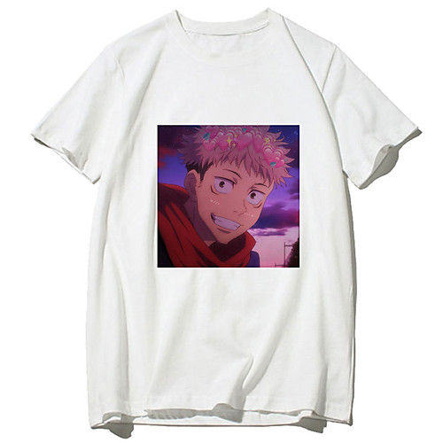 

Inspired by Jujutsu Kaisen Cosplay Anime Cartoon Polyester / Cotton Blend Print Harajuku Graphic Kawaii T-shirt For Women's / Men's