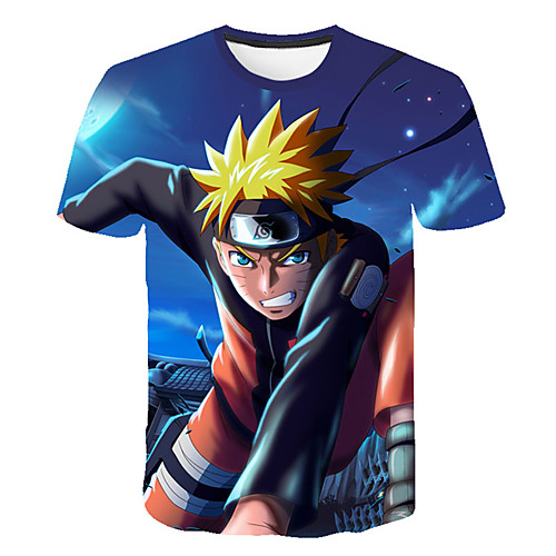 

Inspired by Naruto Uchiha Sasuke Anime Cartoon 100% Polyester 3D Harajuku Graphic Kawaii T-shirt For Women's / Men's