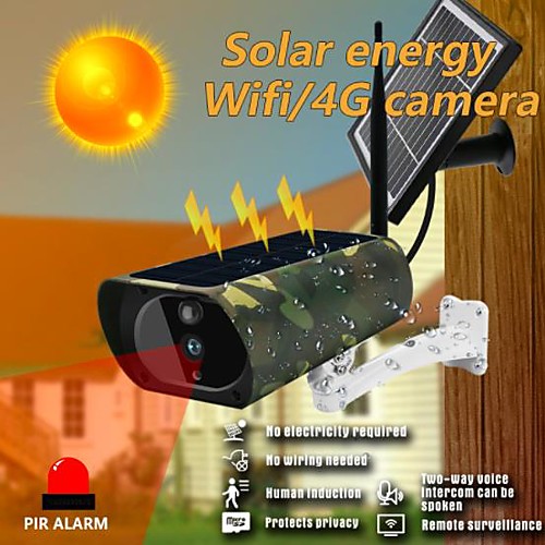 

WiFi 4G Solar Camera 1080P HD Solar Wifi Camera Outdoor Wireless Security Camera Camouflage surveillance camera