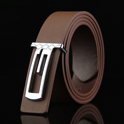 

Men's Wide Belt Office / Career Daily Wear As the Picture Belt Solid Color