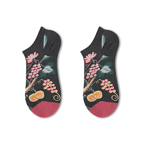 

Cute Women's Socks Floral Cotton Socks Warm Daily Birds and Flowers