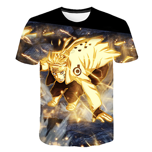 

Inspired by Naruto Uchiha Sasuke Anime Cartoon 100% Polyester 3D Harajuku Graphic Kawaii T-shirt For Women's / Men's