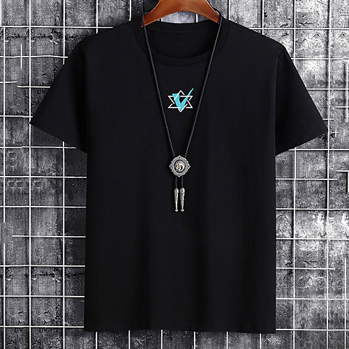 

Men's Unisex Tee T shirt Hot Stamping Graphic Prints Star Plus Size Print Short Sleeve Casual Tops Cotton Basic Fashion Designer Big and Tall White Black Khaki