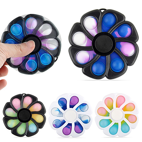 

Simple Dimple Fidget Spinner Toys for Kids 3 Pack, ADHD Anxiety Stress Relief Sensory Fidget Toys for Autistic Children Adults, Push Pop Bubble Girls Boys Autism Hand Spinners Toys