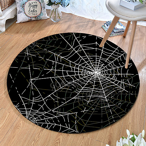 

Round 5mm Area Rugs Machine Made Polyster Non Skid Modern 3D