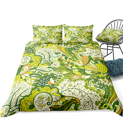 

Duvet Cover Sets 3 Piece Rayon / Polyester 3D Rainbow Reactive Print Bohemian Style