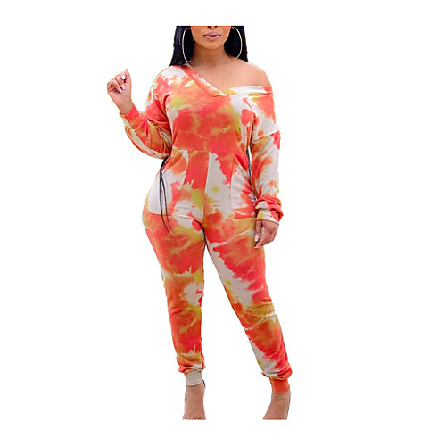 

Women's Casual / Daily 2021 Tie dye Jumpsuit Tie Dye
