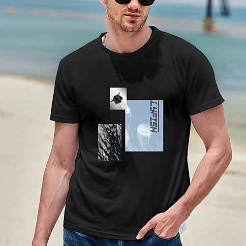 

Men's Unisex Tee T shirt Hot Stamping Graphic Prints Plus Size Print Short Sleeve Casual Tops Cotton Basic Fashion Designer Big and Tall White Black Khaki