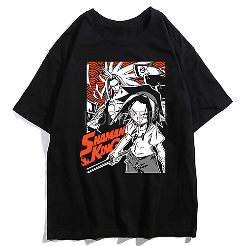 

Inspired by Shaman King Cosplay Anime Cartoon Polyester / Cotton Blend Print Harajuku Graphic Kawaii T shirt For Women's / Men's