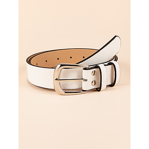 

Women's Waist Belt Daily Holiday Dress White Belt Solid Colored