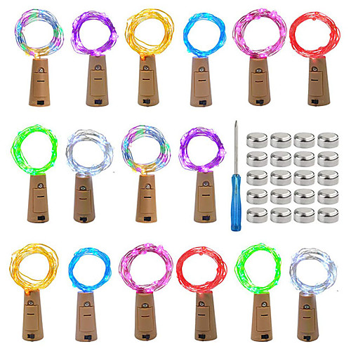 

LED String Light 2m 3m Flexible LED Light Strips String Lights 20 LEDs 6mm Warm White RGB White Party Decoration