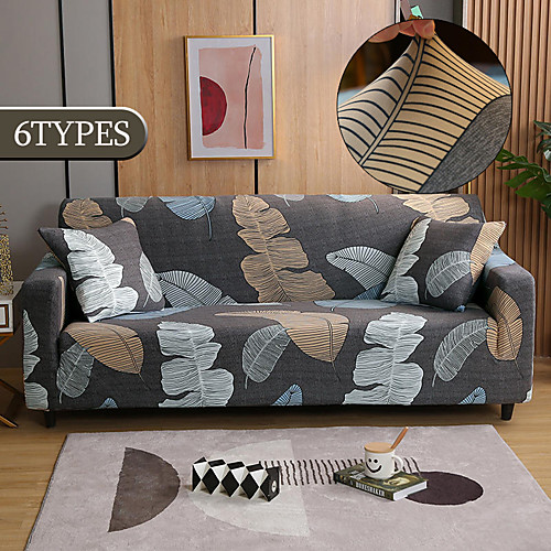 

Stretch Sofa Cover Slipcover Elastic Sectional Couch Armchair Loveseat 4 or 3 seater L shapeGreySoft Durable Washable