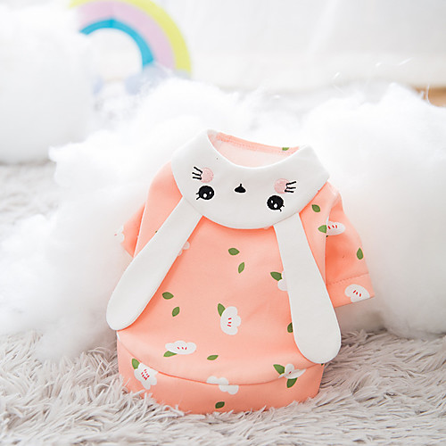 

Dog Costume Sweatshirt Dog clothes Solid Colored Rabbit / Bunny Leisure For Indoor and Outdoor Use Casual / Daily Outdoor Winter Dog Clothes Puppy Clothes Dog Outfits Warm Blue Pink Costume for Girl