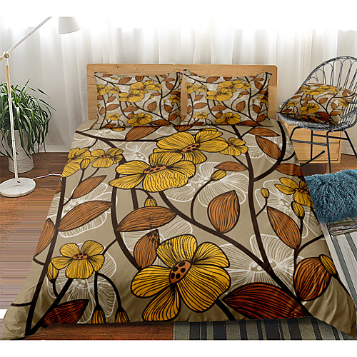 

Duvet Cover Sets 3 Piece Rayon / Polyester 3D Rainbow Reactive Print Bohemian Style