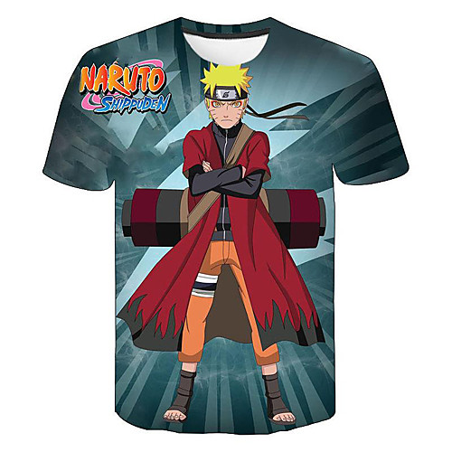 

Inspired by Naruto Uchiha Sasuke Anime Cartoon 100% Polyester Print 3D Harajuku Graphic T-shirt For Women's / Men's