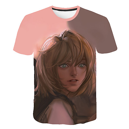

Inspired by Death Note Cosplay Anime Cartoon 100% Polyester 3D Harajuku Graphic Kawaii T-shirt For Women's / Men's