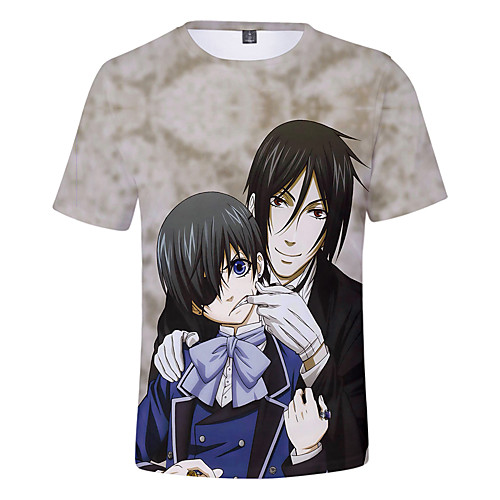 

Inspired by Black Butler Cosplay Anime Cartoon 100% Polyester 3D Harajuku Graphic Kawaii T-shirt For Women's / Men's