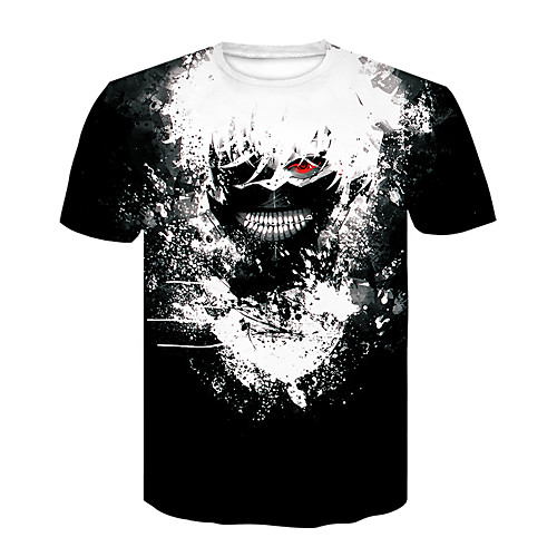 

Inspired by Tokyo Ghoul Cosplay Anime Cartoon 100% Polyester 3D Harajuku Graphic Kawaii T-shirt For Women's / Men's