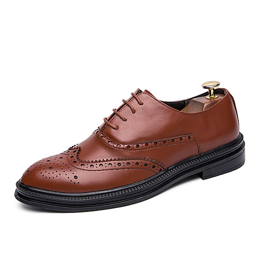 

Men's Oxfords Formal Shoes Dress Shoes Business British Wedding Party & Evening PU Non-slipping Wear Proof Black Brown Fall Winter
