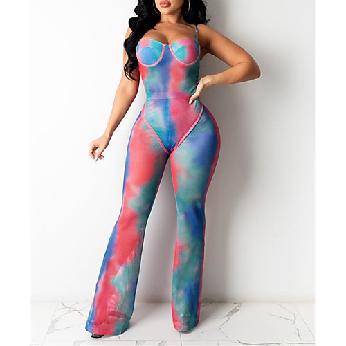 

Women's Casual / Daily 2021 Tie dye Jumpsuit Tie Dye