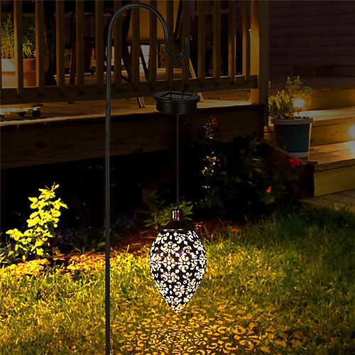 

Solar Lights Outdoor Solar Garden Light Waterproof Hanging Solar Lanterns Retro Hollow Solar Projector Lights with Handle For Yard Tree Fence Patio Landscape Lighting