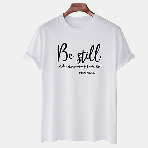 

Men's Unisex Tee T shirt Hot Stamping Graphic Prints Letter Plus Size Print Short Sleeve Casual Tops Cotton Basic Designer Big and Tall White