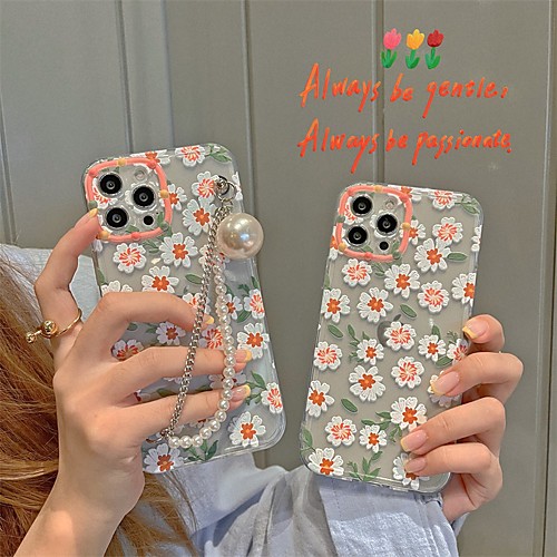 

Phone Case For Apple Back Cover iPhone 12 Pro Max 11 SE 2020 X XR XS Max 8 7 Shockproof Dustproof Graphic Flower TPU