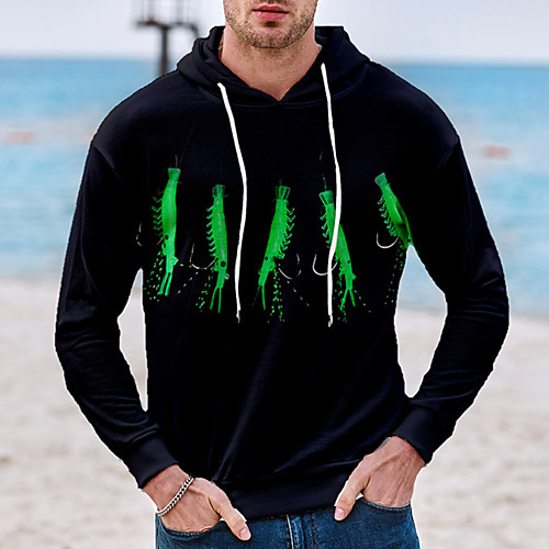 

Men's Pullover Hoodie Sweatshirt Cartoon Graphic Prints Print Hooded Daily Sports 3D Print 3D Print Casual Hoodies Sweatshirts Long Sleeve Black