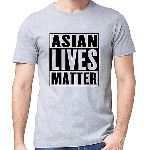 

Men's Unisex Tee T shirt Hot Stamping Graphic Prints Letter Plus Size Print Short Sleeve Casual Tops Cotton Basic Designer Big and Tall Black Light gray