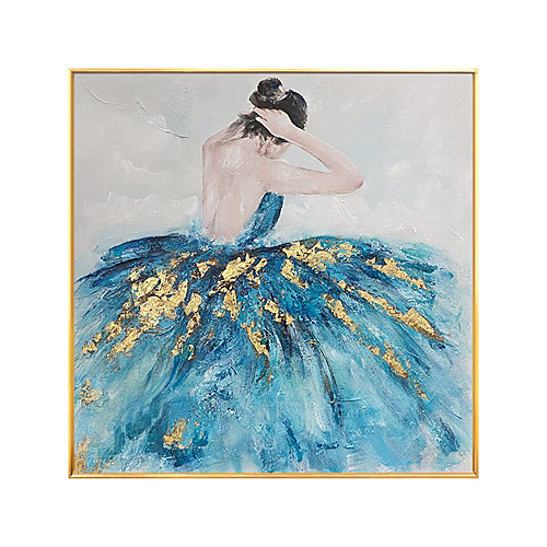 

Oil Painting Handmade Hand Painted Wall Art Modern Figure Abstract Blue Home Decoration Decor Rolled Canvas No Frame Unstretched